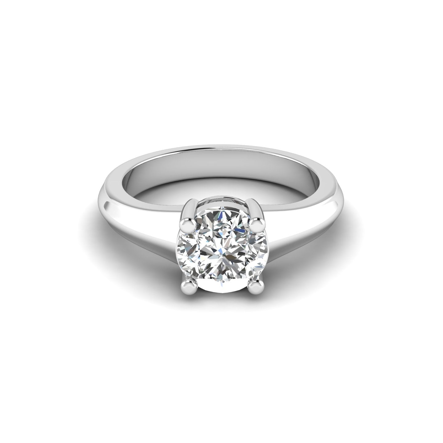 Tapered Prong Set Bold Soliatire Ring