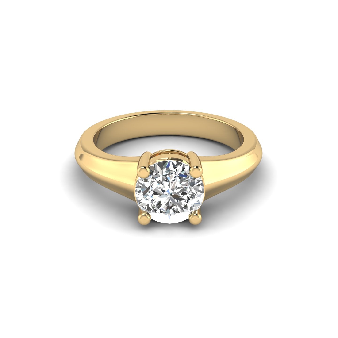 Tapered Prong Set Bold Soliatire Ring