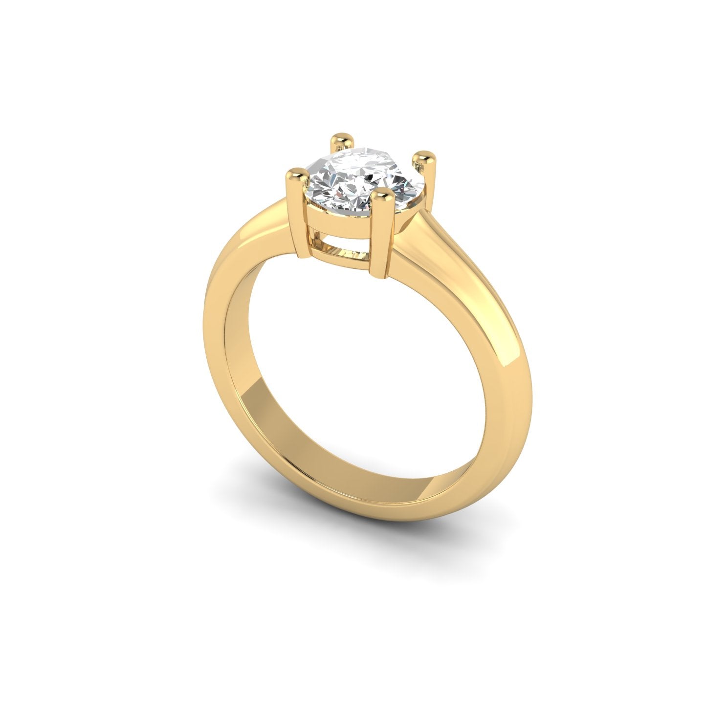 Tapered Prong Set Bold Soliatire Ring