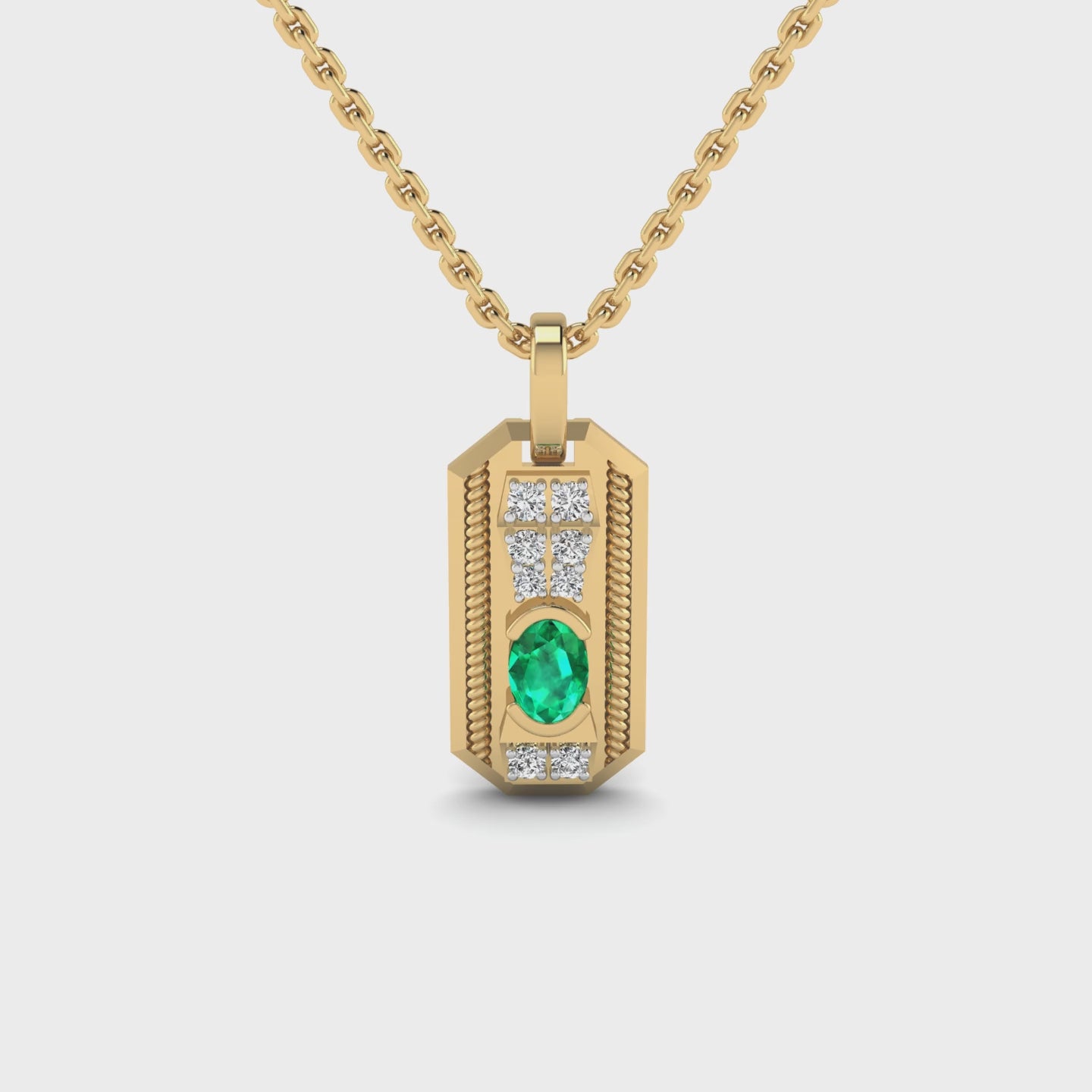 Emerald Rope Pendant