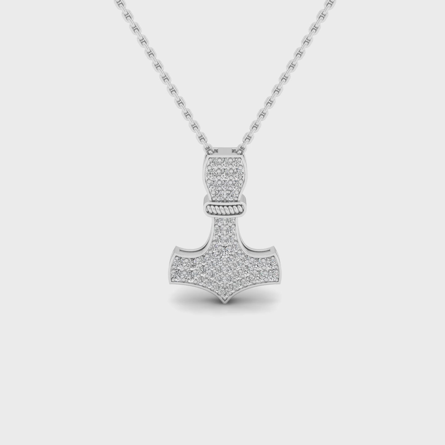 Mjolnir Diamond Hammer Pendant