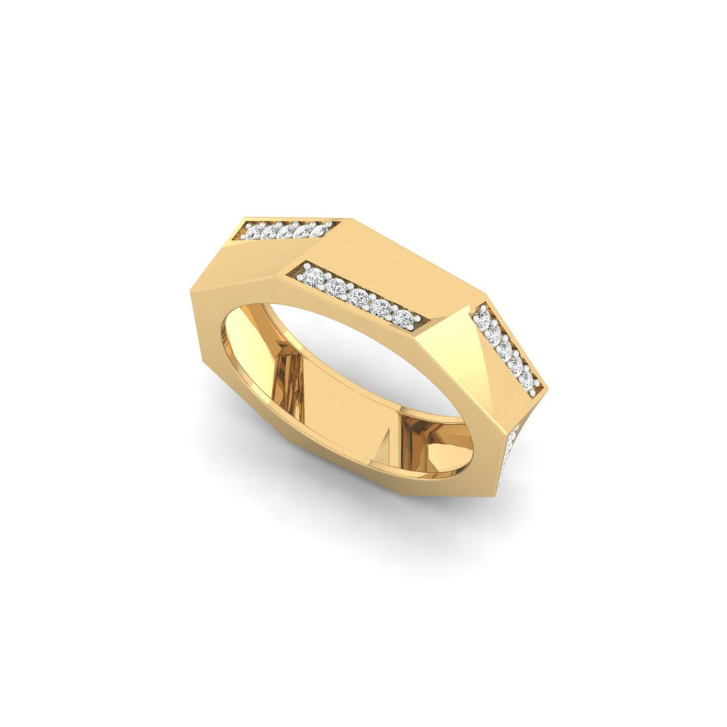 Octagon Diamond Band