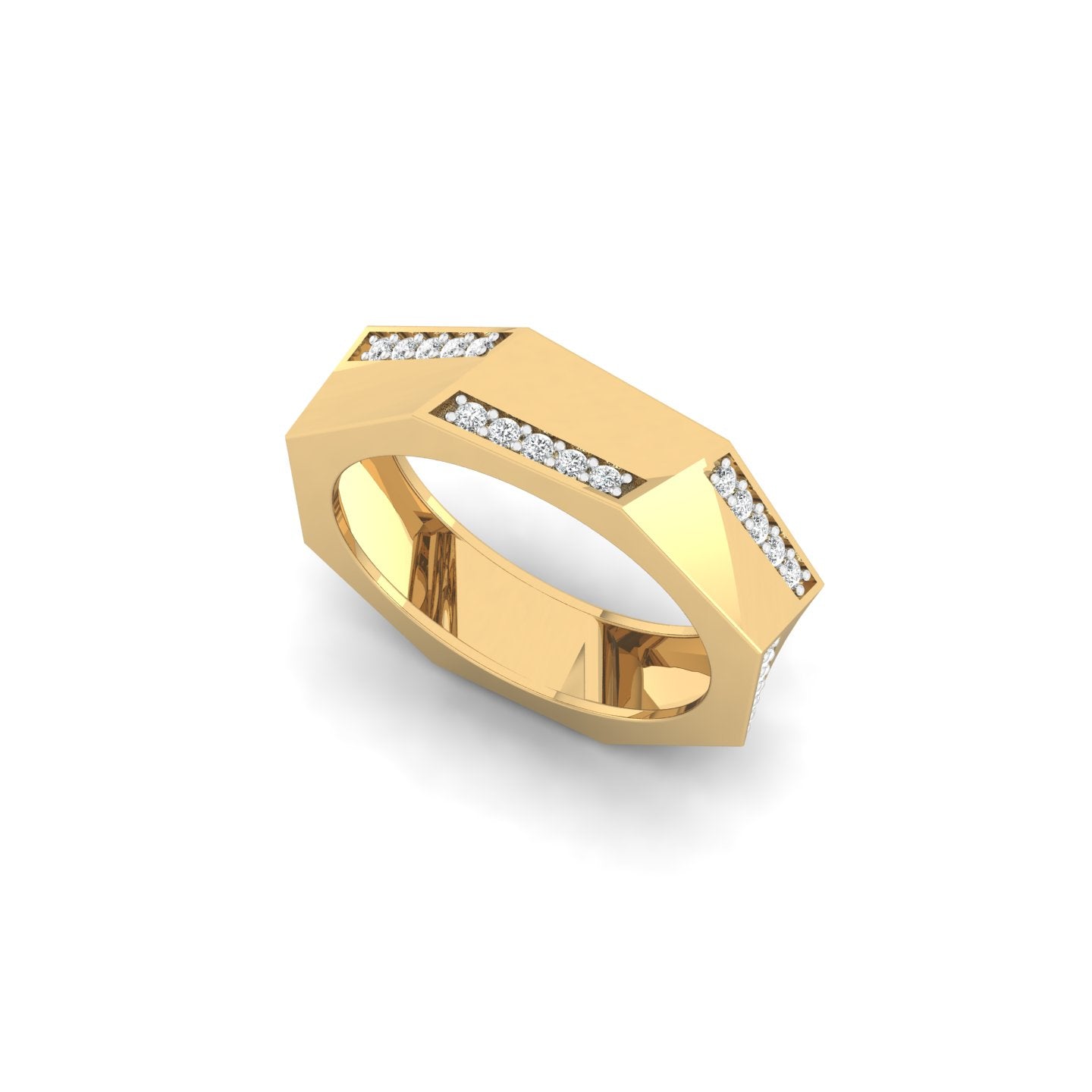 Octagon Diamond Band