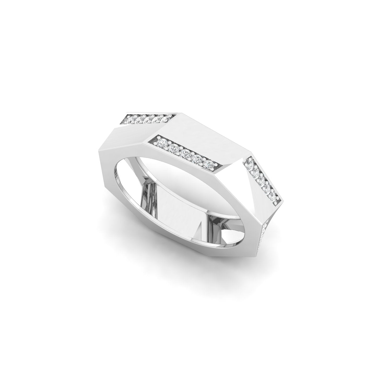 Octagon Diamond Band