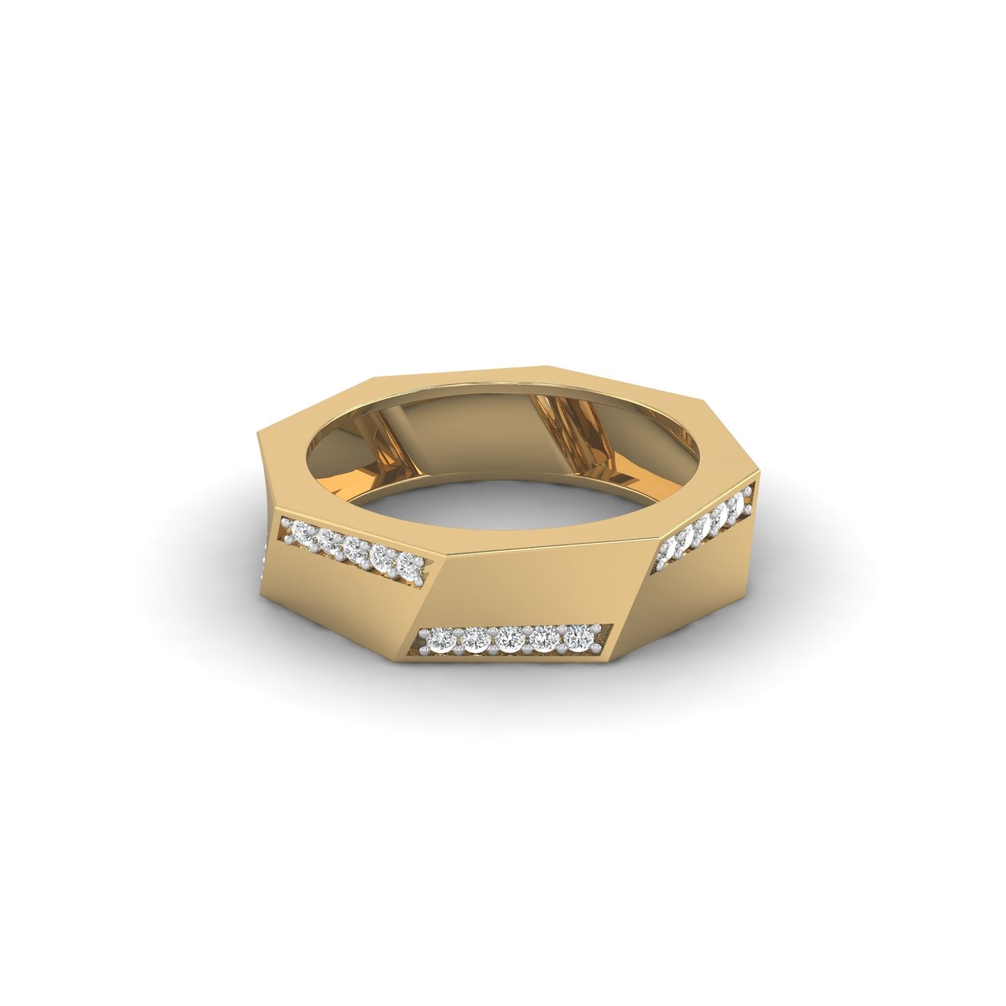 Octagon Diamond Band