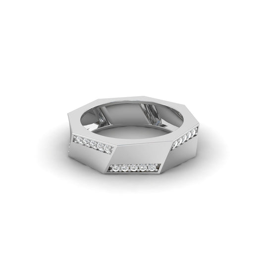 Octagon Diamond Band
