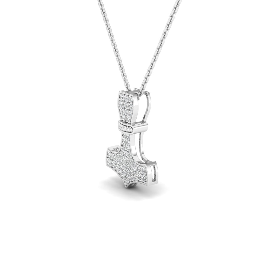 Mjolnir Diamond Hammer Pendant
