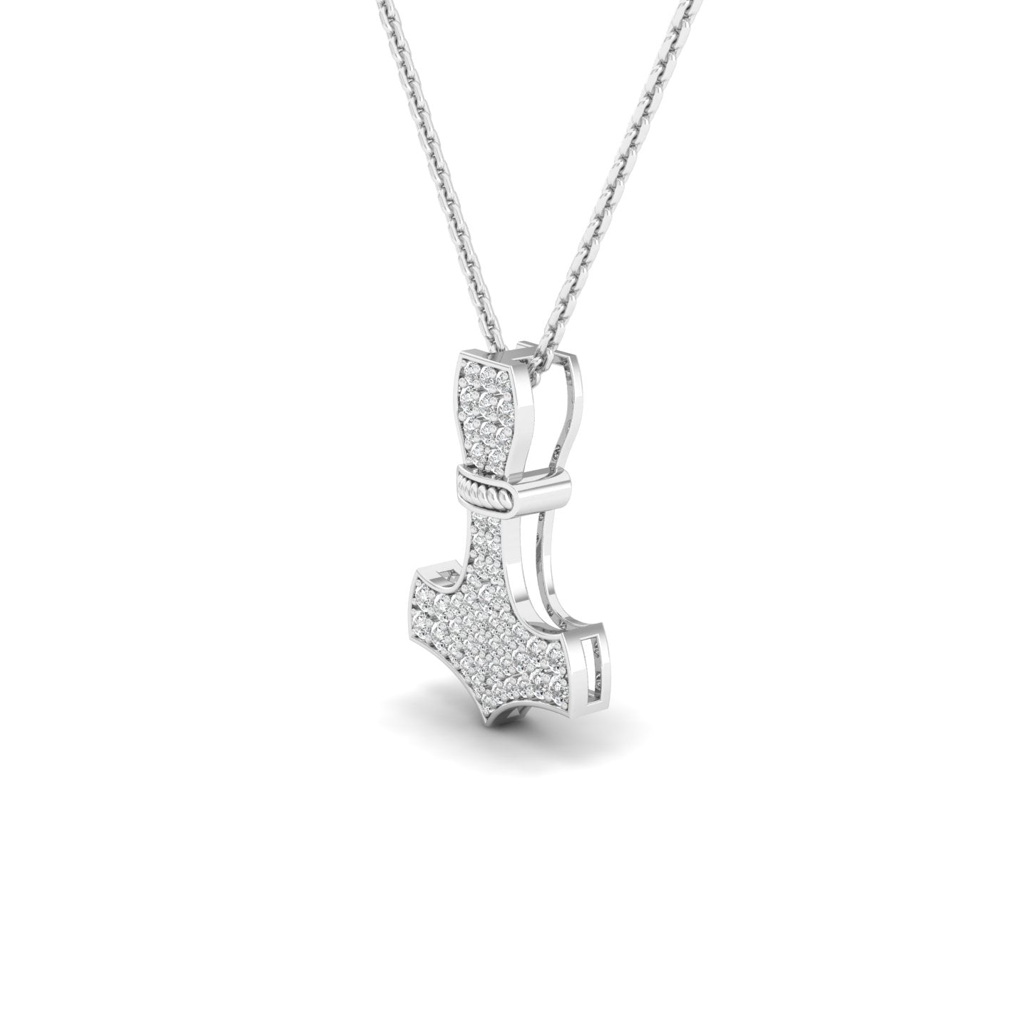 Mjolnir Diamond Hammer Pendant