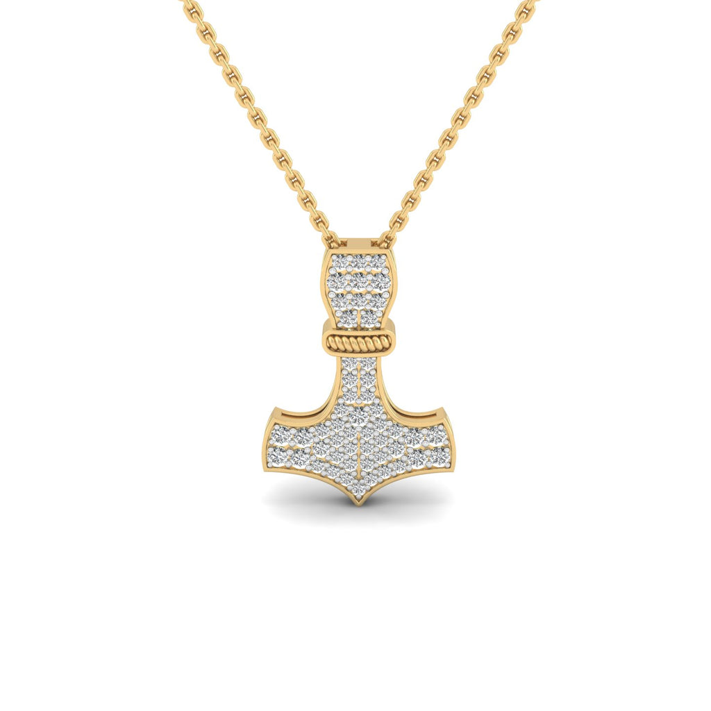 Mjolnir Diamond Hammer Pendant