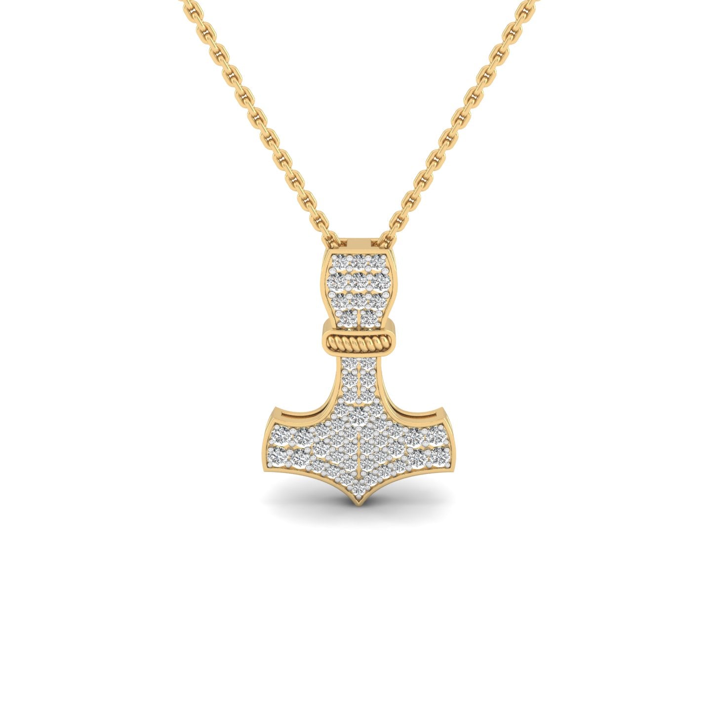 Mjolnir Diamond Hammer Pendant