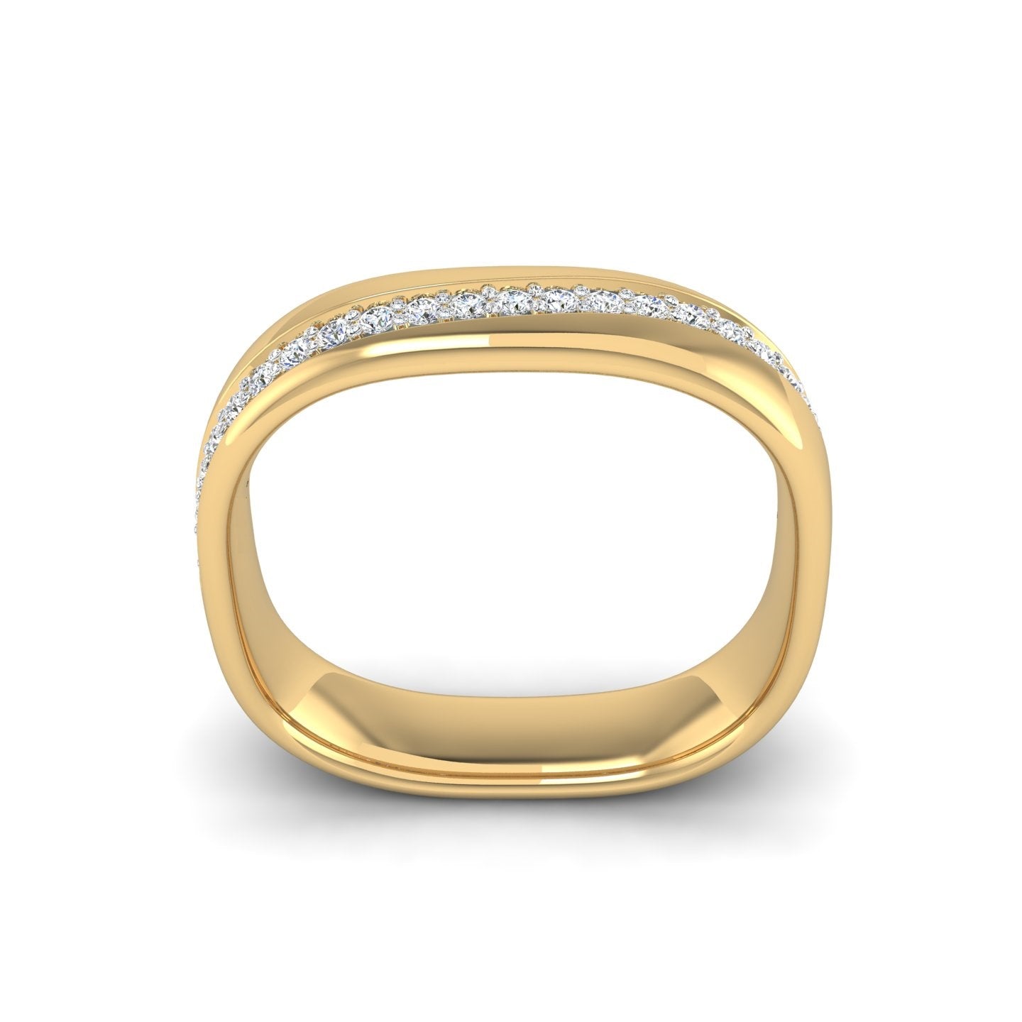 Rounded Square Diamond Band