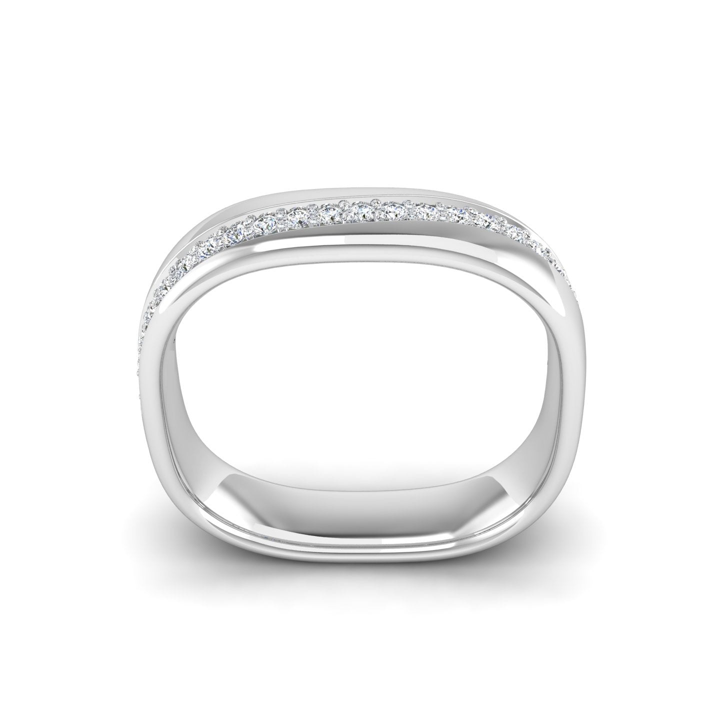 Rounded Square Diamond Band