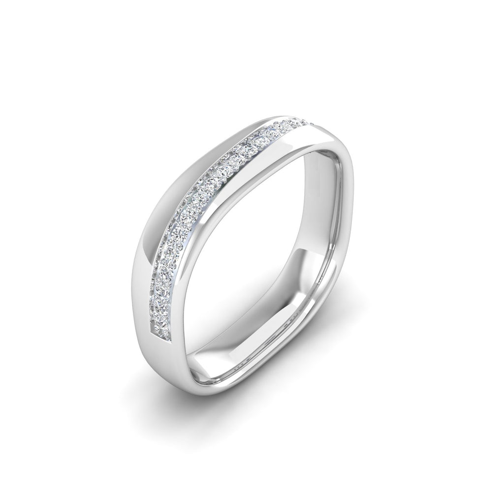 Rounded Square Diamond Band