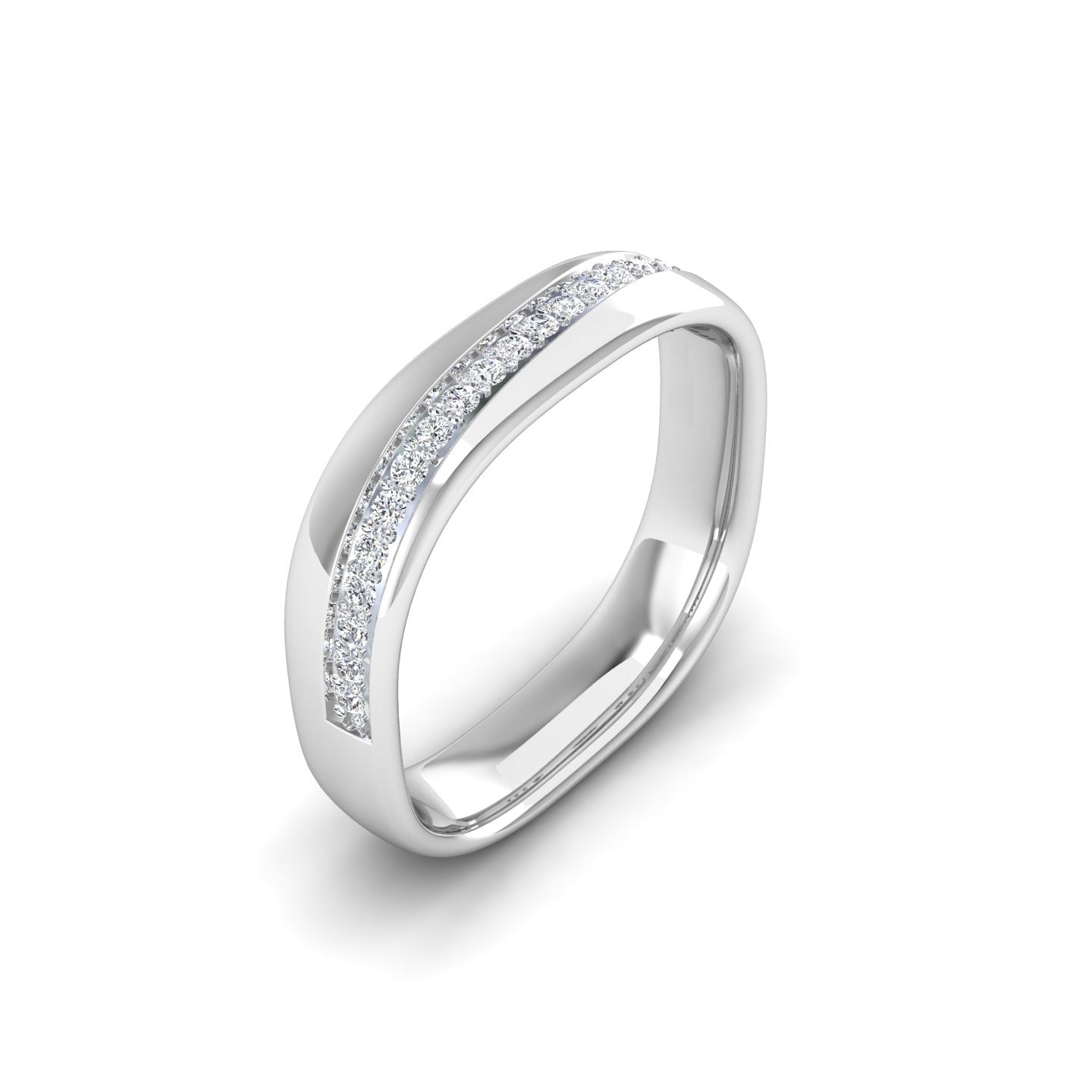 Rounded Square Diamond Band
