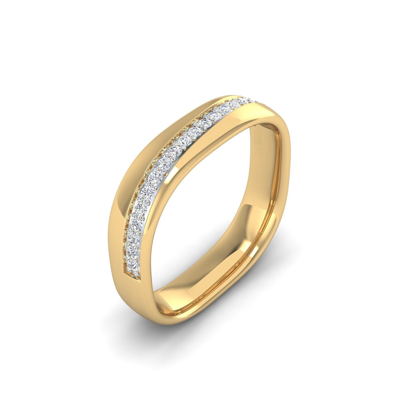 Rounded Square Diamond Band