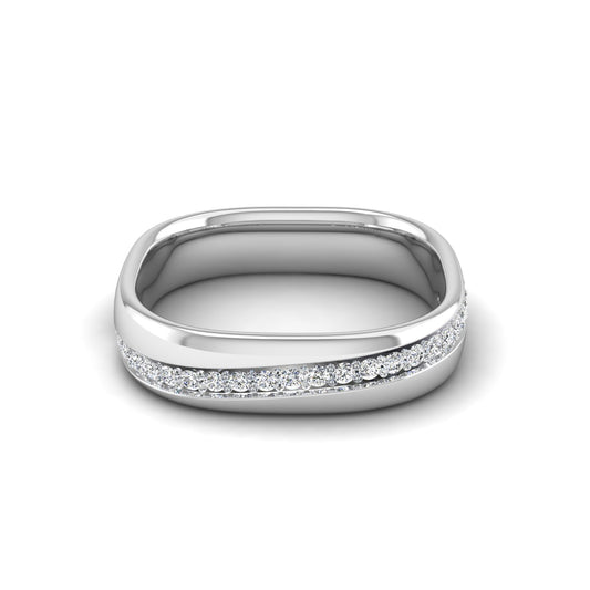 Rounded Square Diamond Band