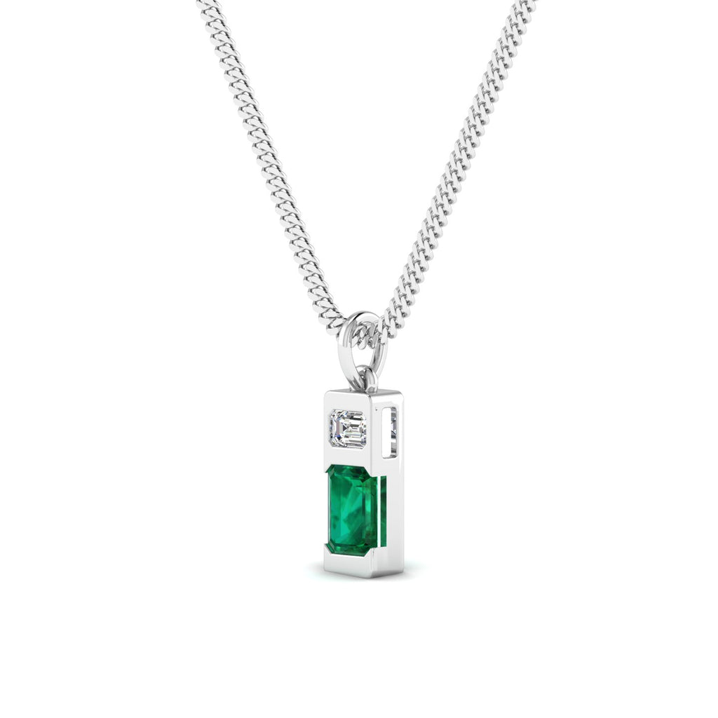 Modernist Emerald Pendant