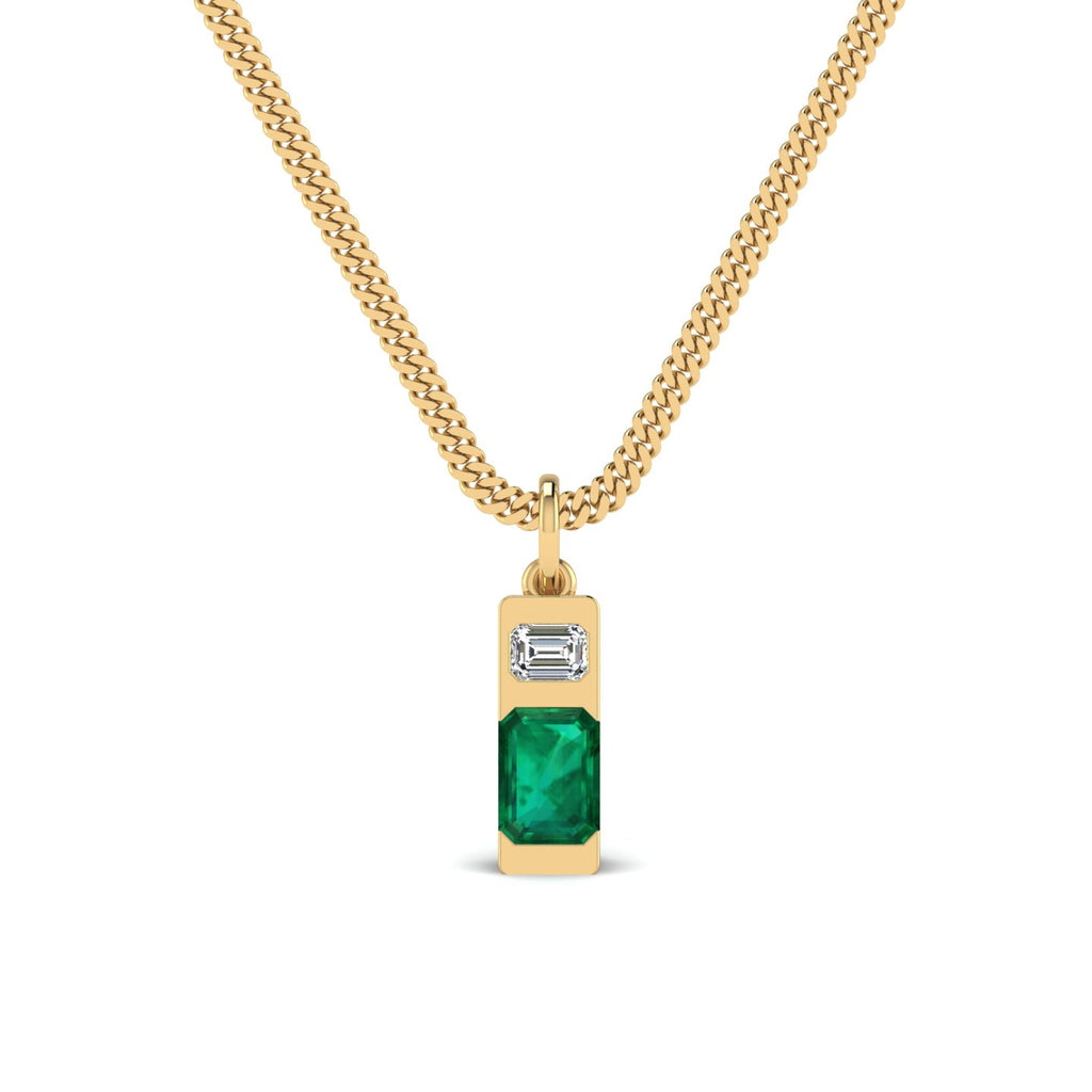 Modernist Emerald Pendant