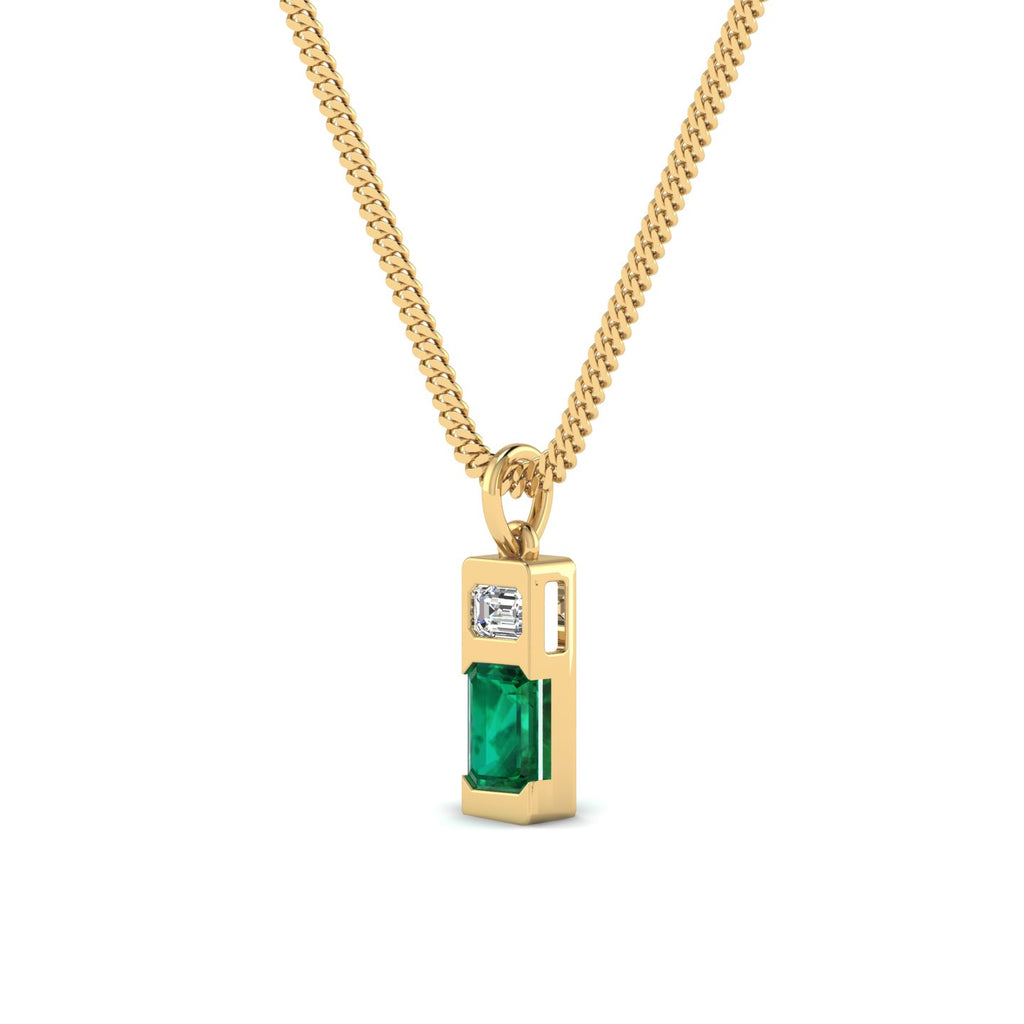 Modernist Emerald Pendant
