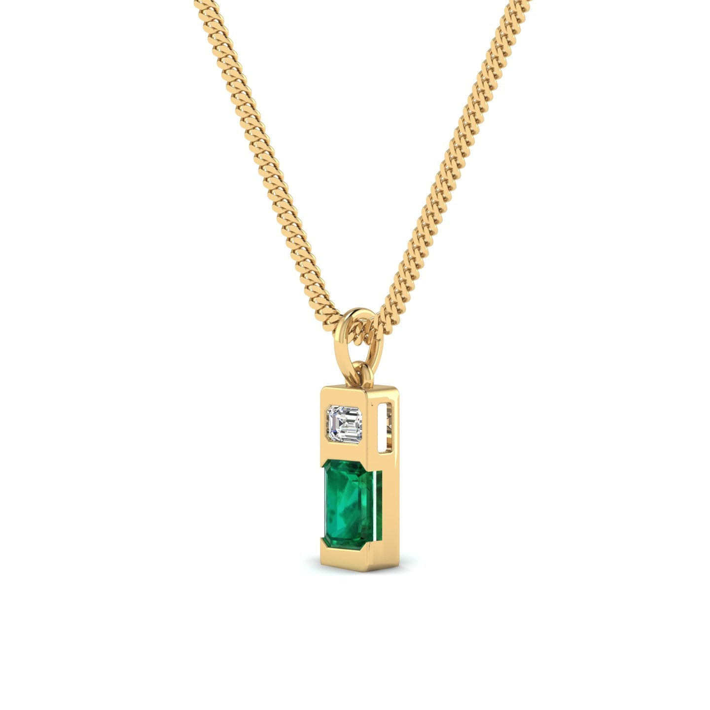 Modernist Emerald Pendant