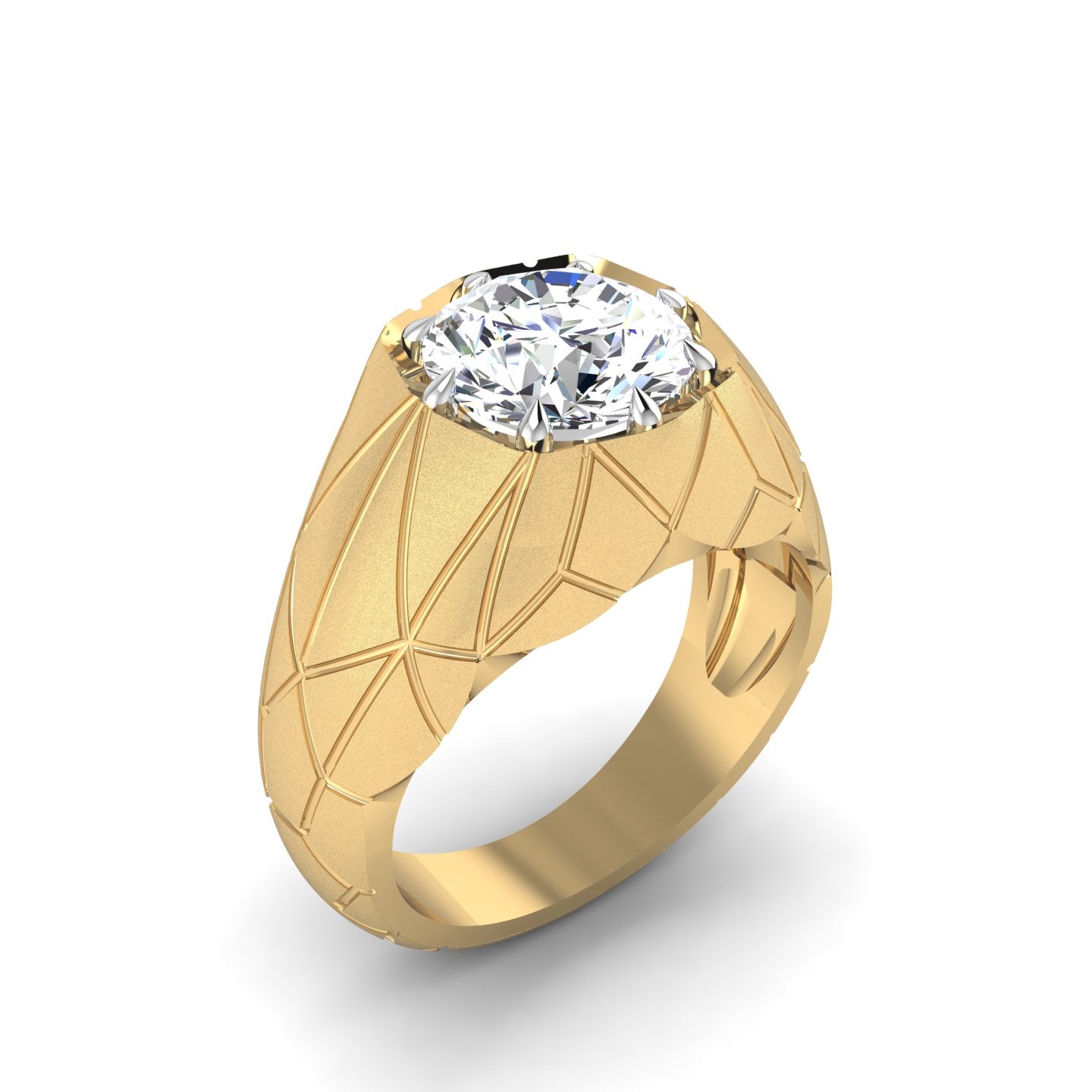 Architectural Facet Ring