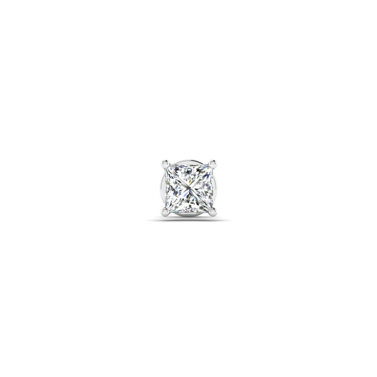 1 Carat Princess-Cut Solitaire Stud