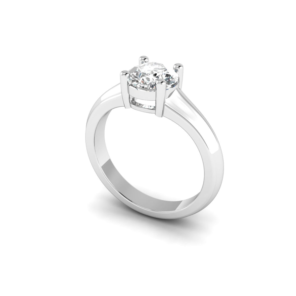 Tapered Prong Set Bold Soliatire Ring
