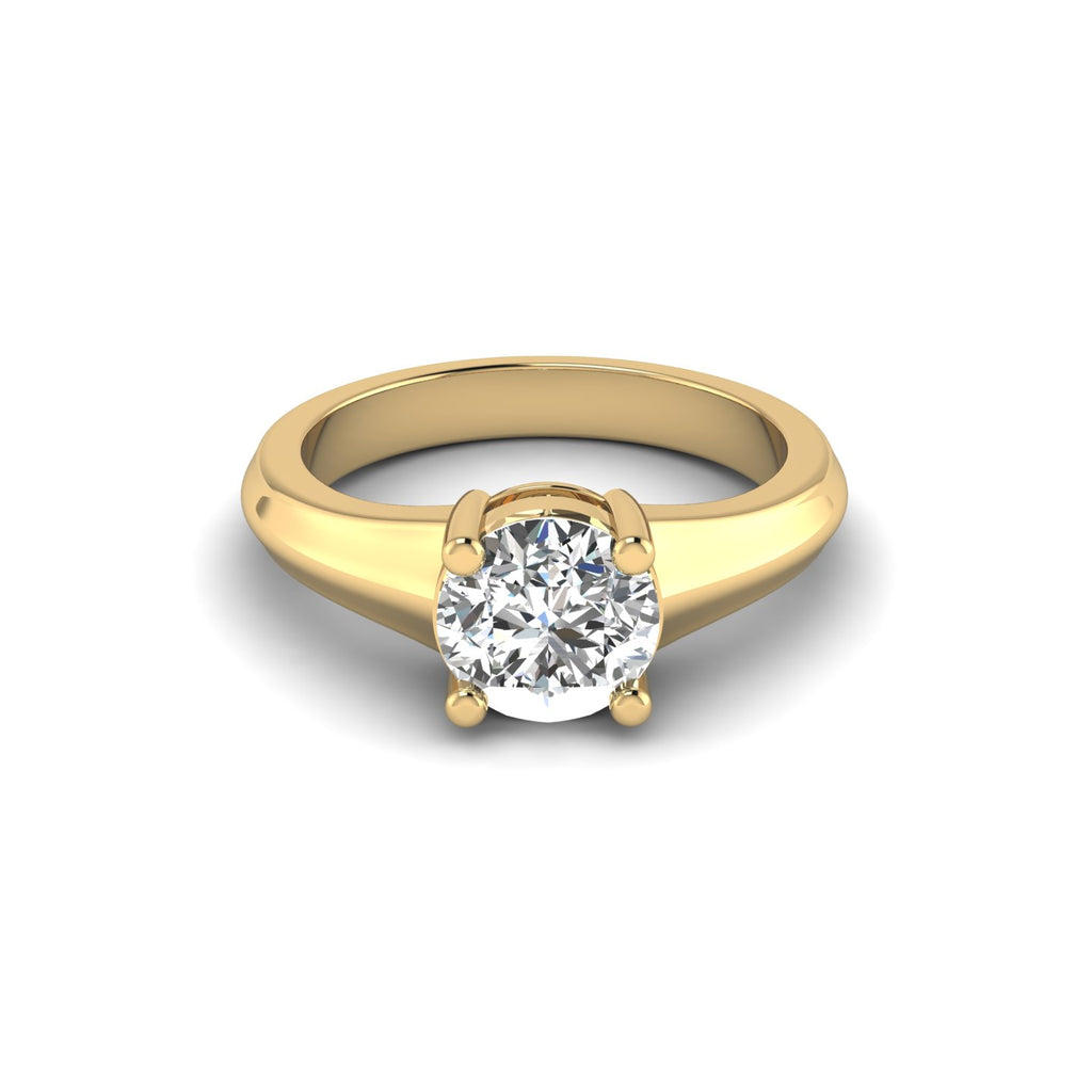 Tapered Prong Set Bold Soliatire Ring