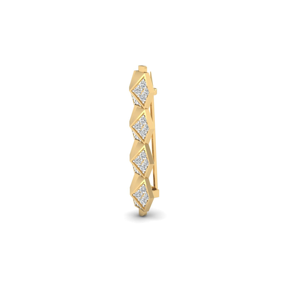 HexaFacet Brooch