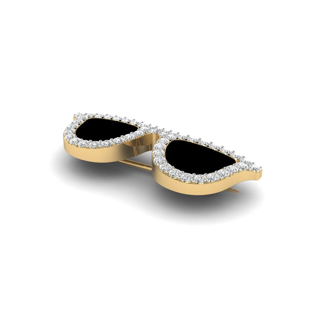 Gleaming Specs Brooch