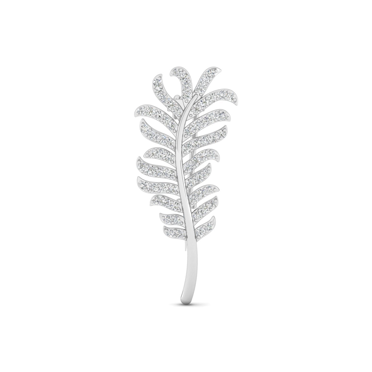 Diamond Quill Brooch