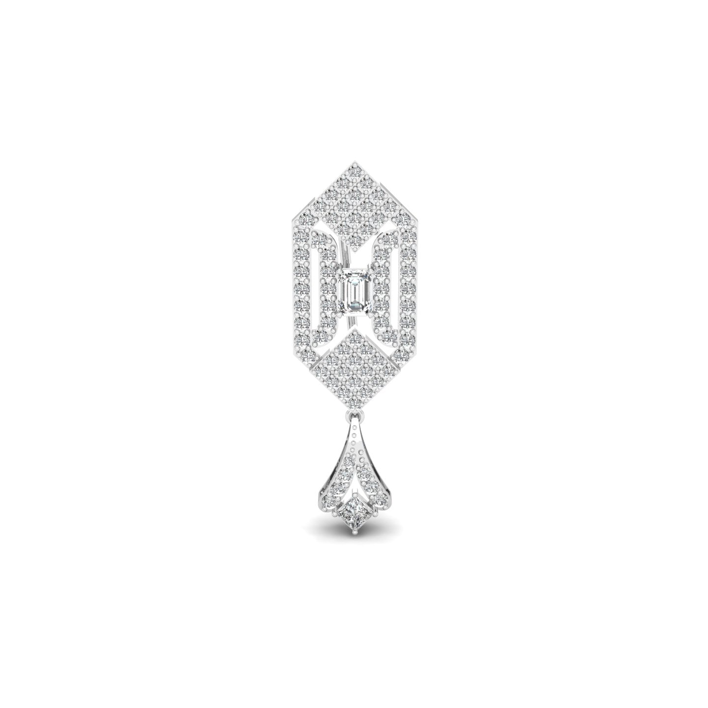 Emerald Apex Brooch