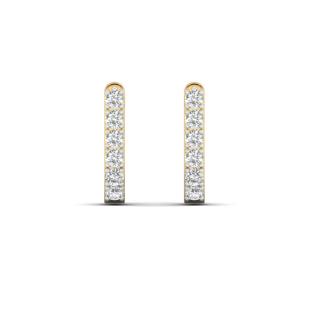 Linear Diamond Impact Earrings