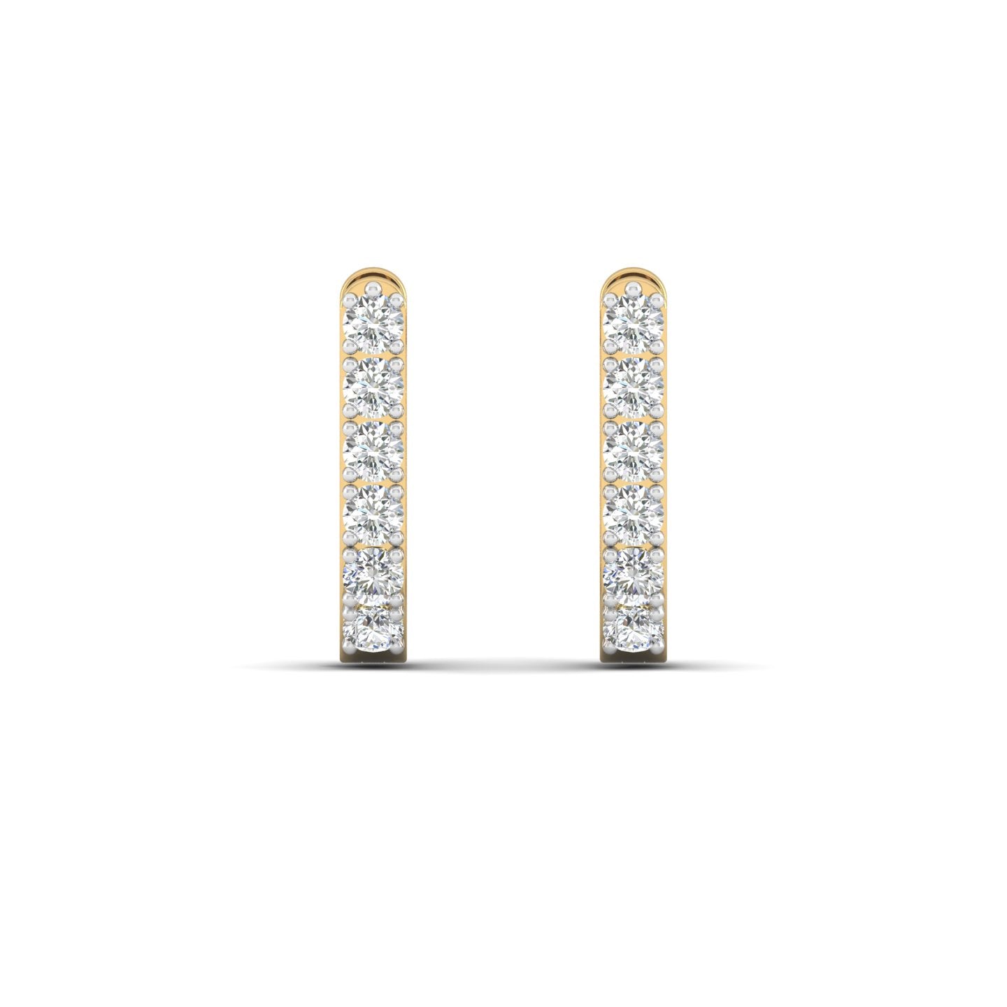 Linear Diamond Impact Earrings