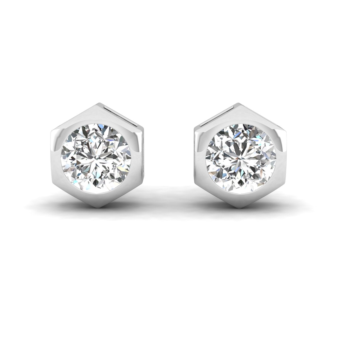 Aura Hex Diamond Studs