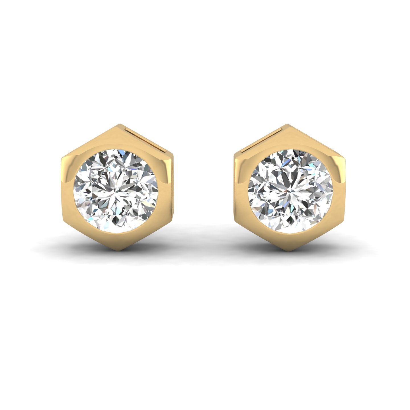Aura Hex Diamond Studs