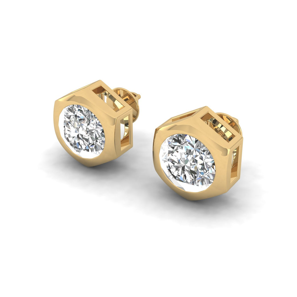 Aura Hex Diamond Studs