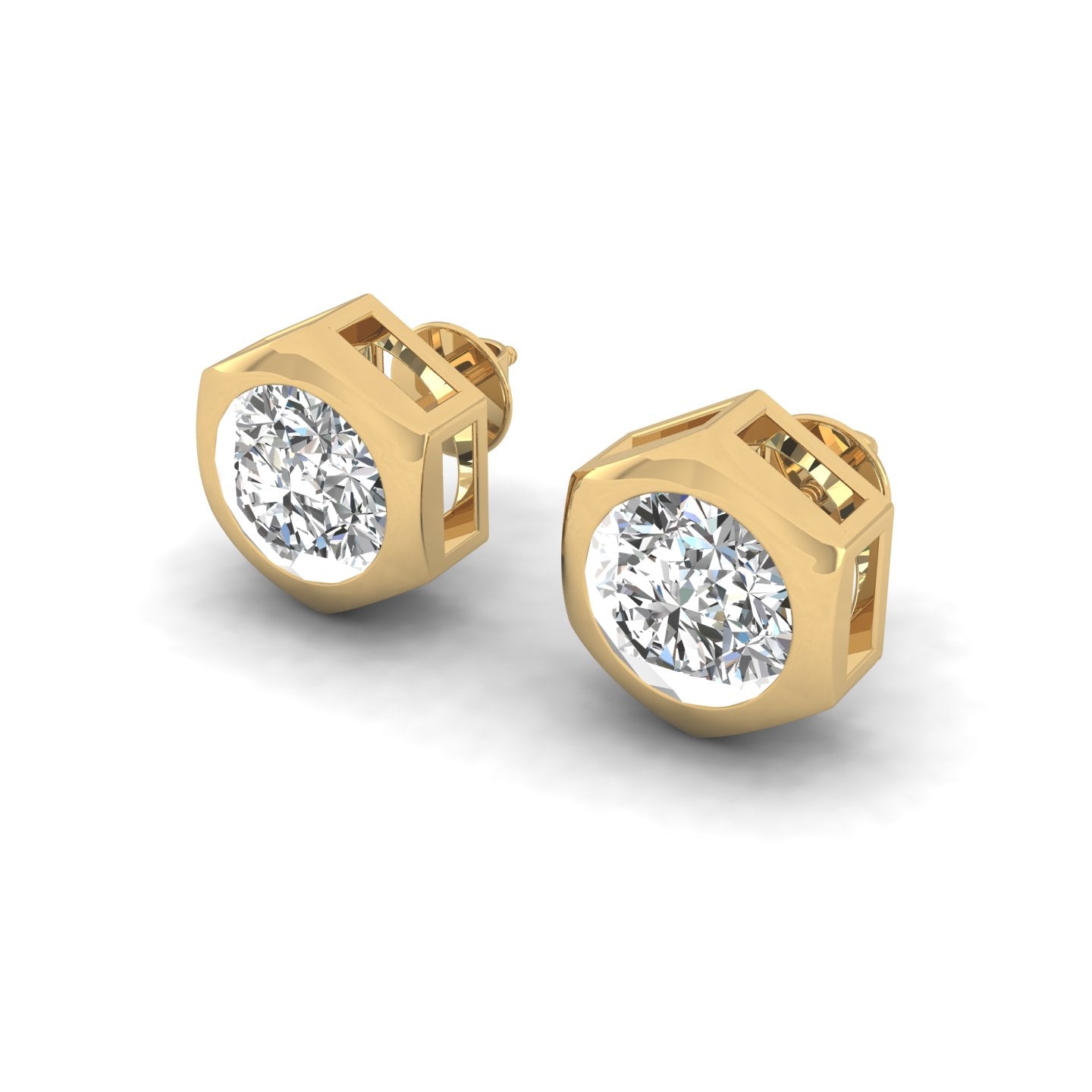 Aura Hex Diamond Studs