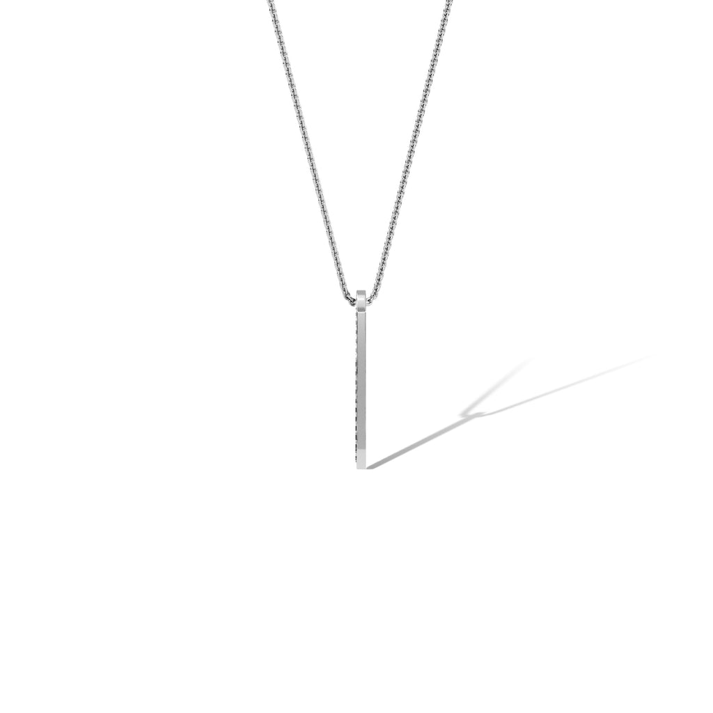 White & Black Accented Tag Pendant