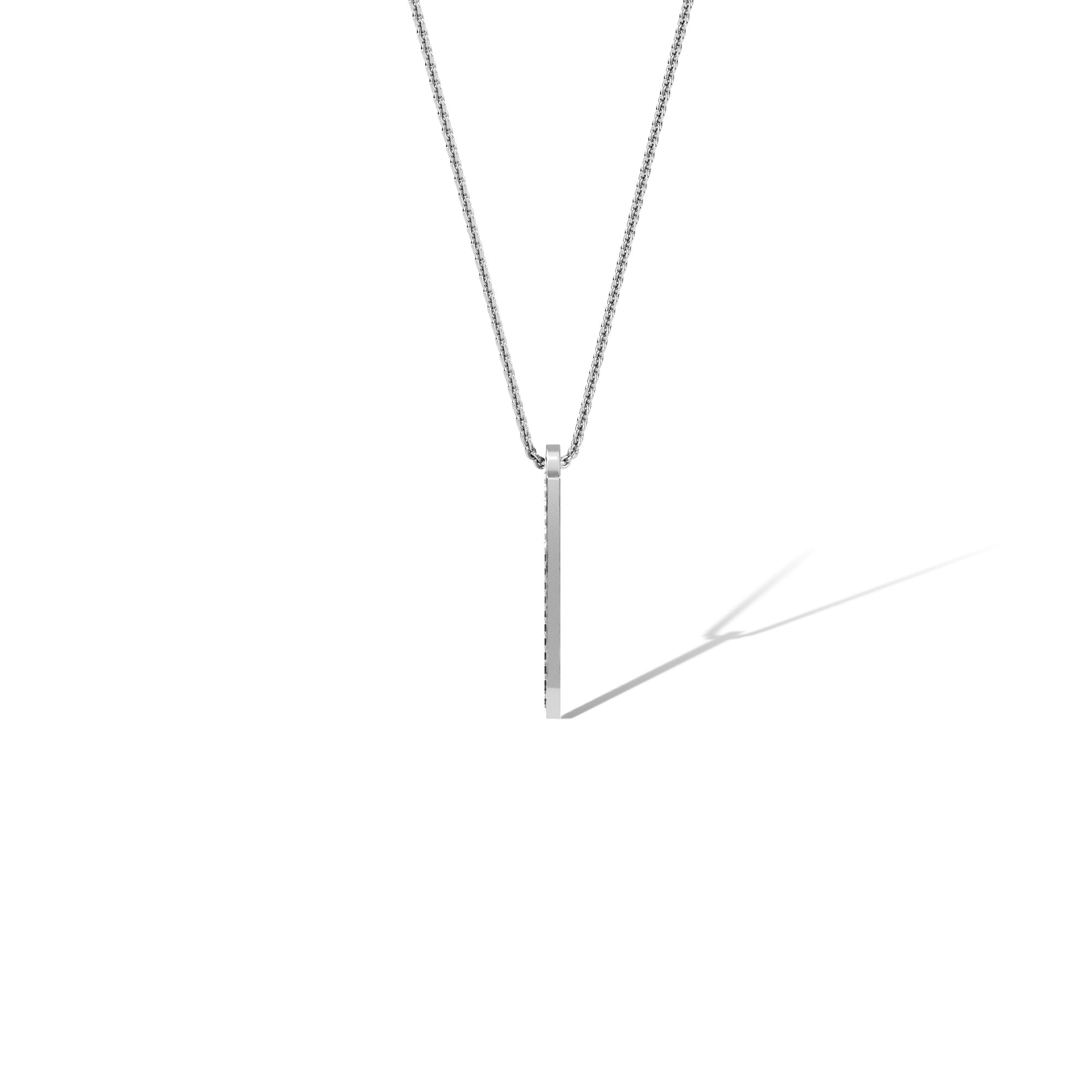 White & Black Accented Tag Pendant