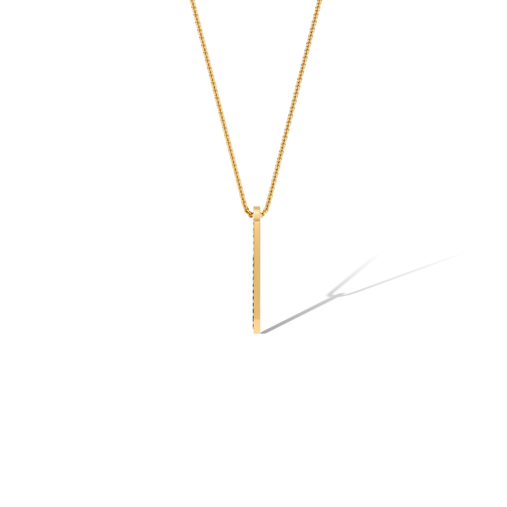 White & Black Accented Tag Pendant