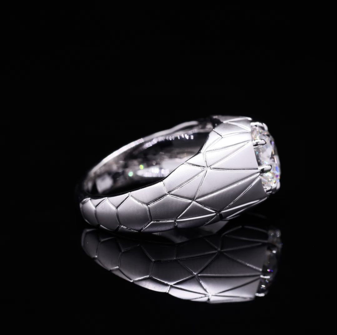 Architectural Facet Ring