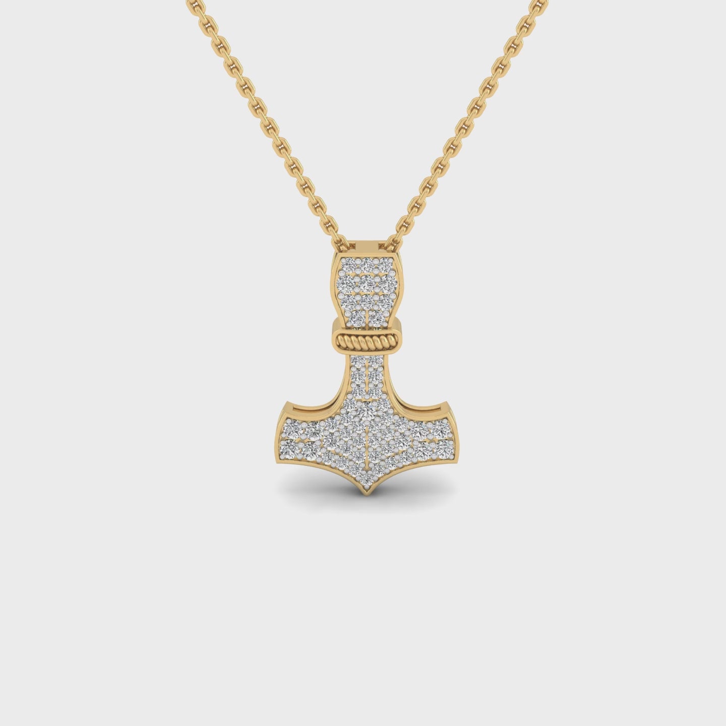Mjolnir Diamond Hammer Pendant