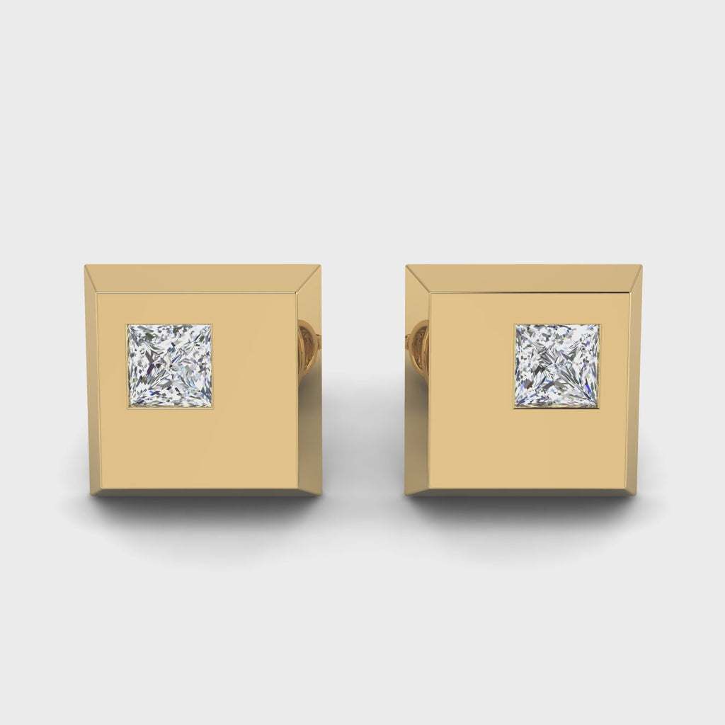 Square of Brilliance Studs