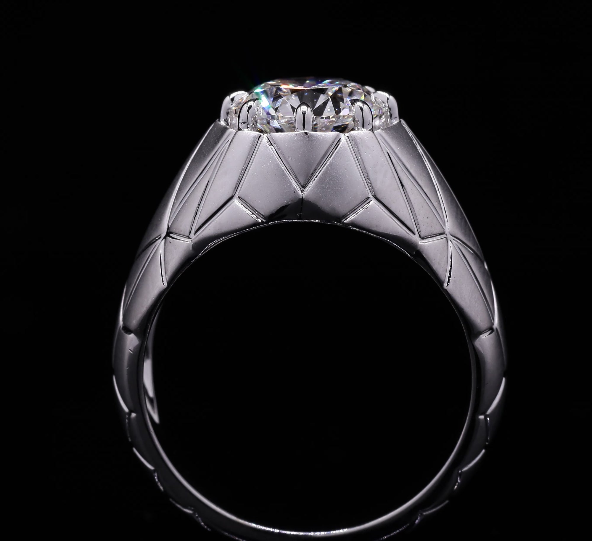 Architectural Facet Ring
