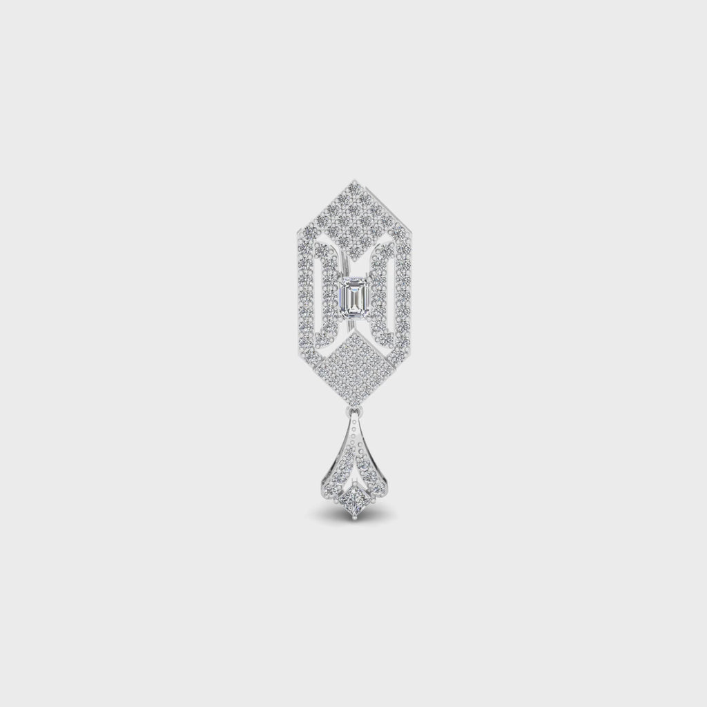 Emerald Apex Brooch