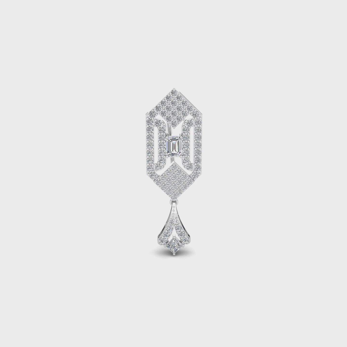 Emerald Apex Brooch