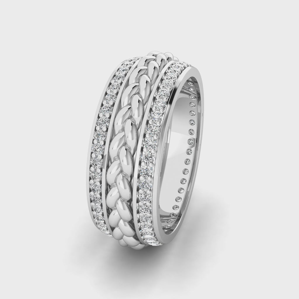 Braided Brilliance Ring