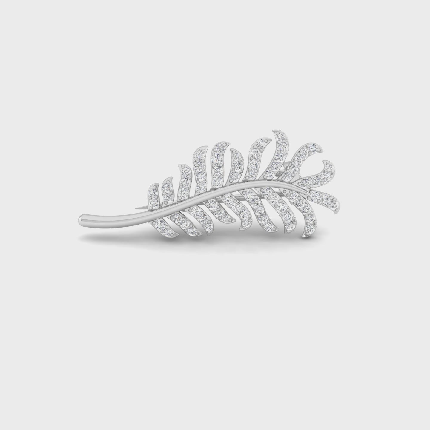 Diamond Quill Brooch