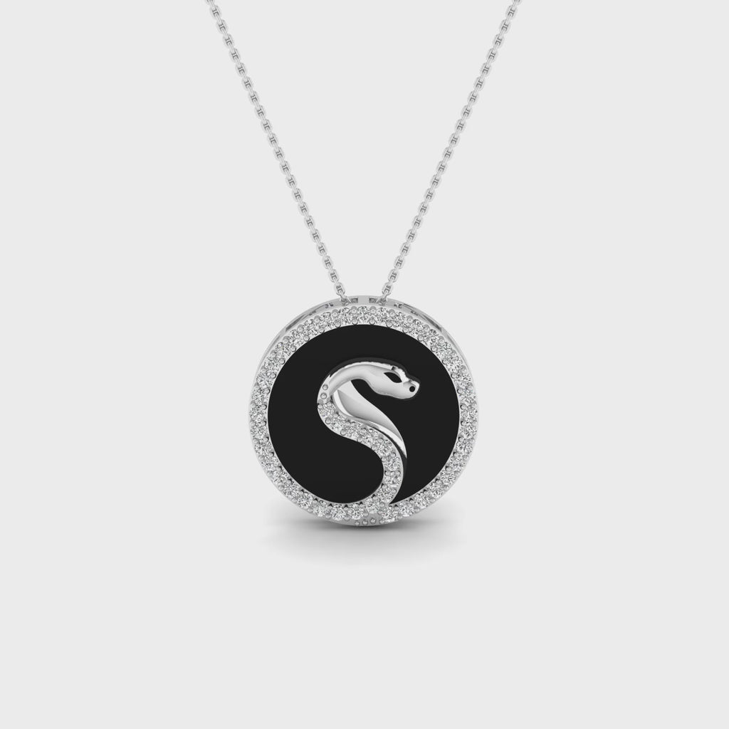 Serpent Noir Pendant